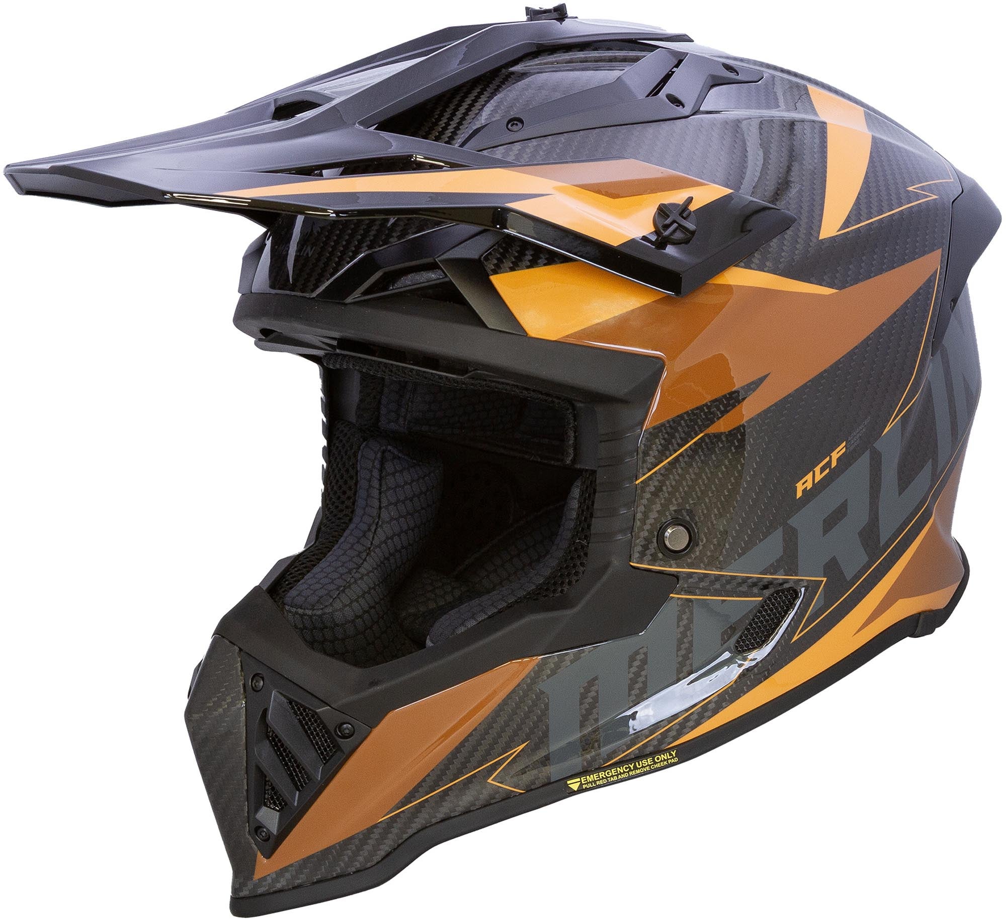 Merlin Recon Code Gloss Carbon Motocross Helm MHM311-GLSCBN-LAR