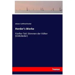 Herder's Werke, Belletristik von Johann Gottfried Herder