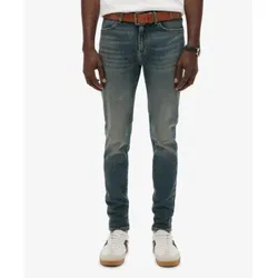 Superdry für Herren. M7011420A Blaue Skinny-Jeans im Vintage-Look (32/32), Lässig, Baumwolle, Denim