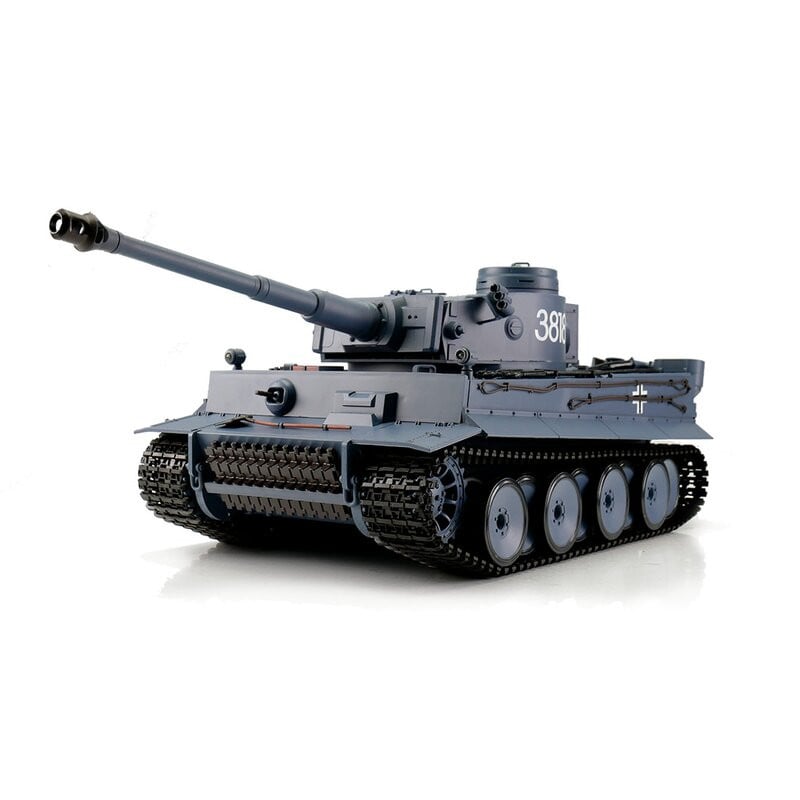 Heng Long TORRO tank 1/16 RC Tiger I, grijze camouflage - BB Airsoft + IR