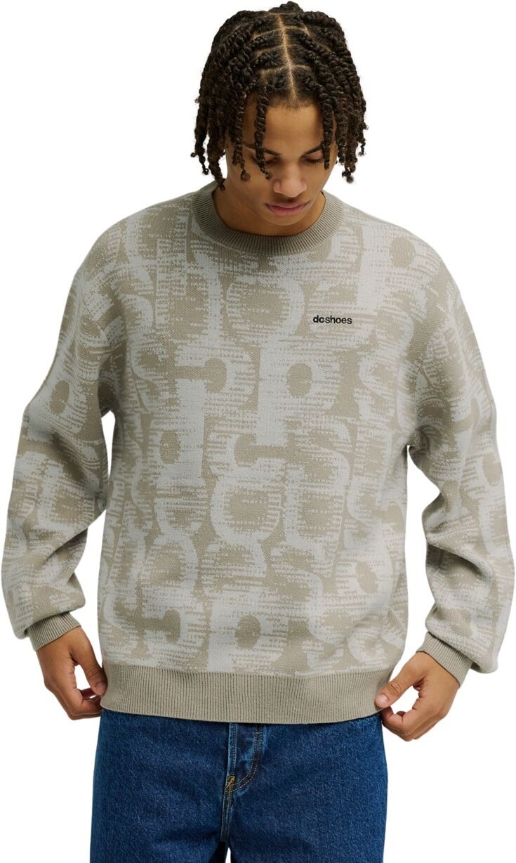 Strickpullover DC SHOES "DC Blitxed", Herren, Gr. L, beige (dc blitxed high rise), Obermaterial: 100% Modacryl., Pullover Strickpullover