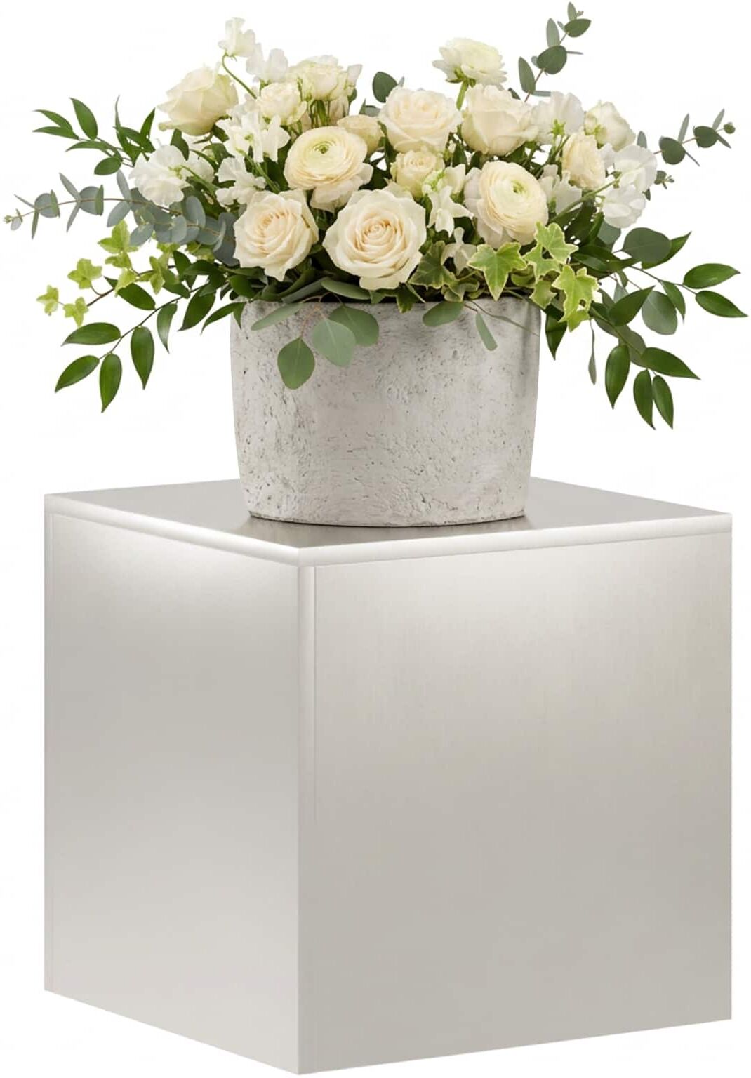 vidaXL Support de Plante Argenté 40 x 40 x 40 cm Acier