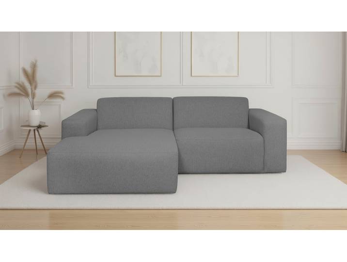 Ecksofa, Grau, 228x159 cm, Webstoff, L-Form & Modulsofa, Modern, Inosign