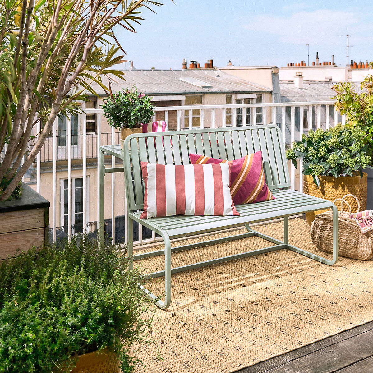LA REDOUTE INTERIEURS Banc-table de jardin en métal acier, TALIA