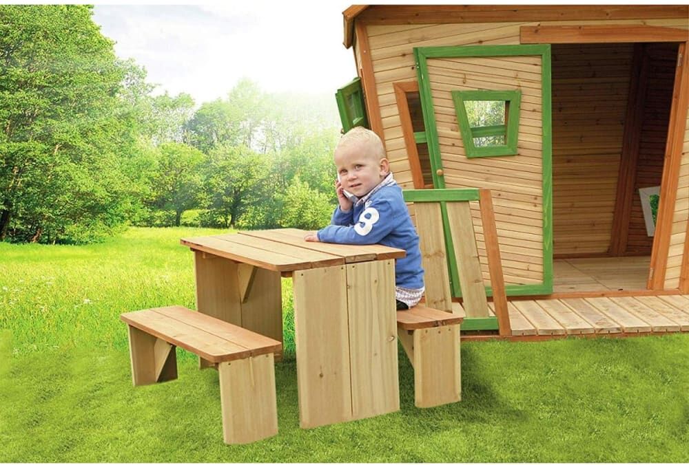 AXI Table et bancs pour pique-nique ZidZed XL Marron 70x45x80cm