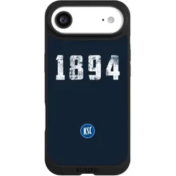 Nivocase Handyhülle für Apple iPhone Air Hülle NIVOpure Case Schwarz Bundesliga KSC Karlsruher SC (Apple iPhone Air), Smartphone Hülle, Schwarz