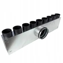 Lüftungsverteiler Verteilerkasten 9x75 Ø160 Wohnraumlüftung Luftverteiler E-KRR-9X75/160-OC (0+9+0)