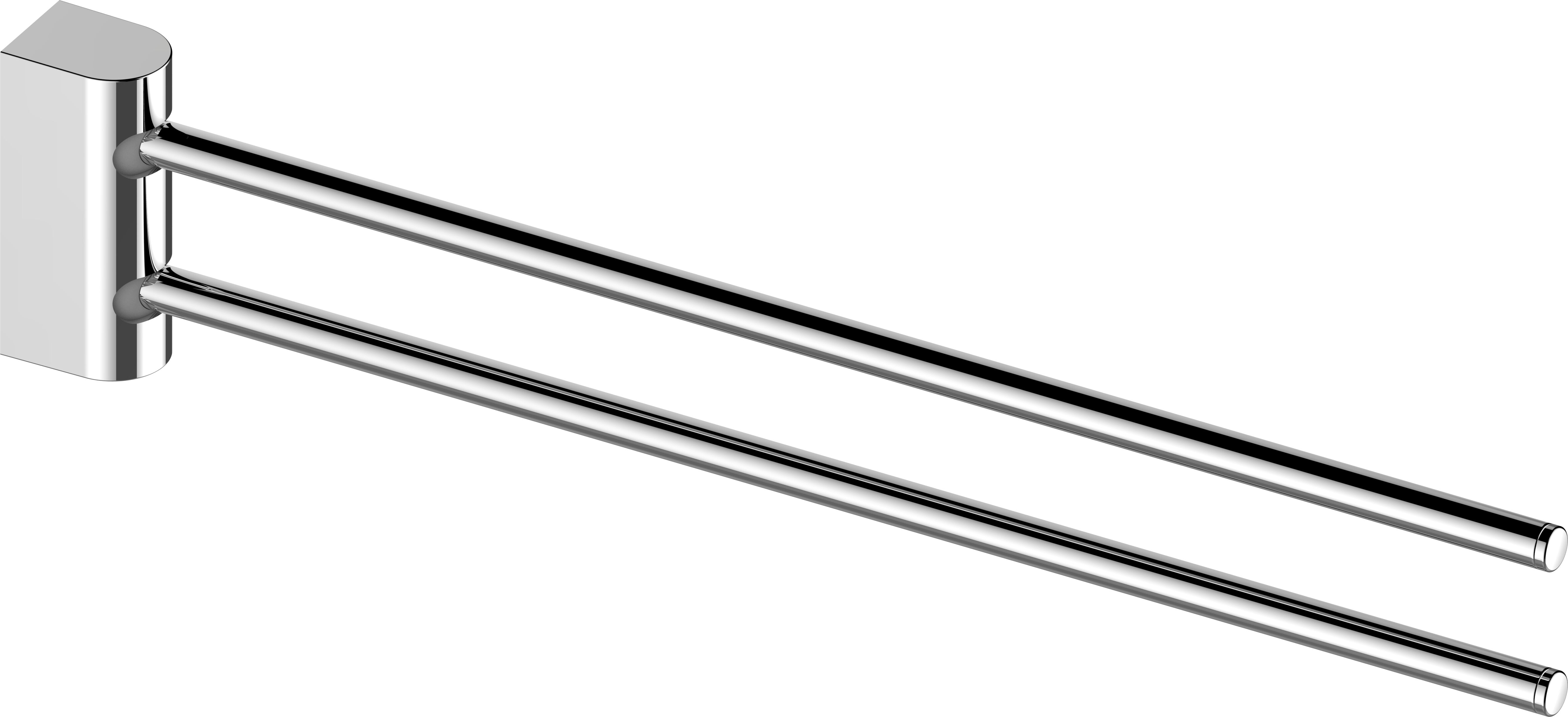 Porte-serviettes Keuco Smart.2 14718010000 chromé, 2 pièces, pivotant, 440 mm