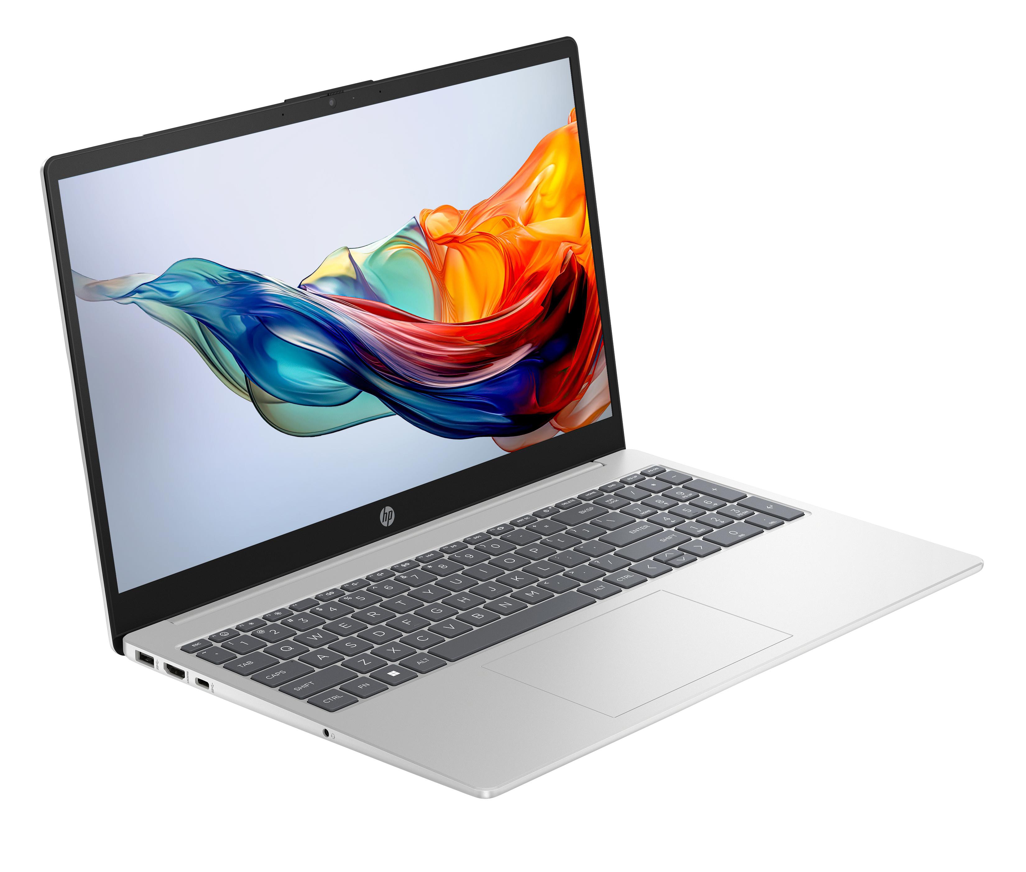 HP 15,6" FHD Laptop silber Ryzen 5 8GB/512GB SSD kein Betriebssystem 15-fc1450ngx DF7G1EA#ABD