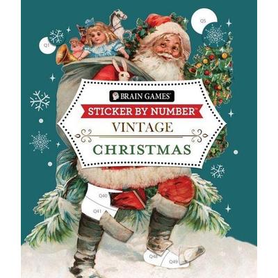 Brain Games - Sticker by Number - Vintage: Christmas (28 Images to Sticker), Taschenbuch von Publications International Ltd,New Seasons, Publications