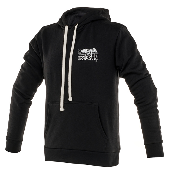 Ernie Ball Hoodie Classic Eagle Black M Black with white chest print