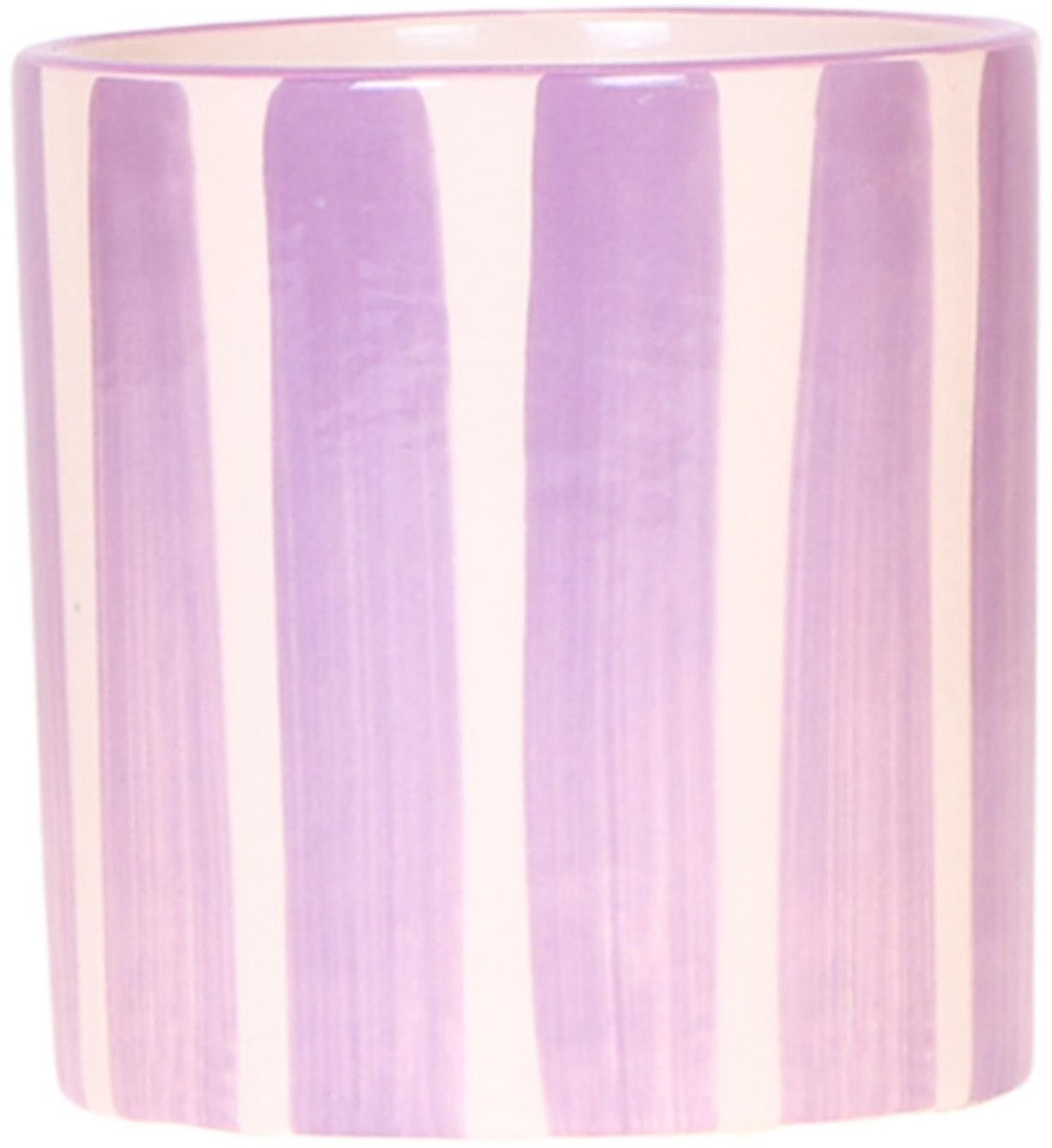 Kolibri Home Painted Stripe sierpot - Paars - Ø9cm