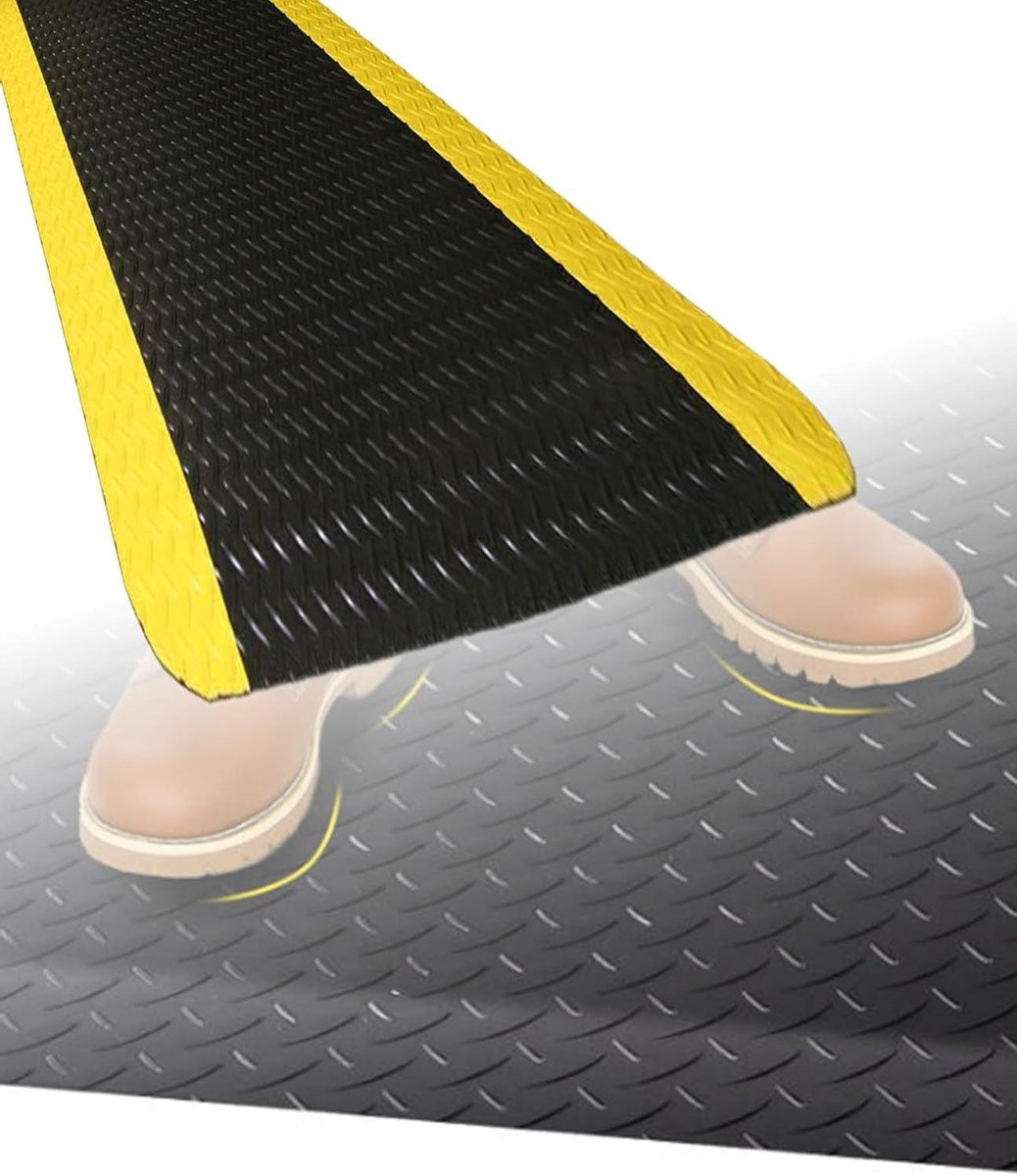 Antivermoeidheidsmat Zwart 90 x 80 cm voor Ergonomisch Lang Staan