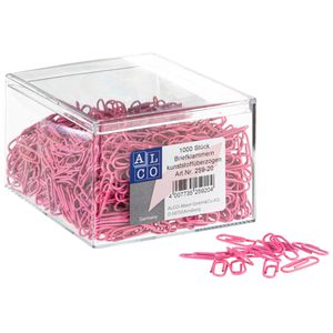 Alco Büroklammern 259-20, 26mm, rosa, kunststoffüberzogen, 1000 Stück