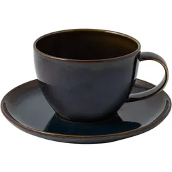 KAFFEETASSE MIT UNTERTASSE Crafted Denim 170 ml 2-tlg.