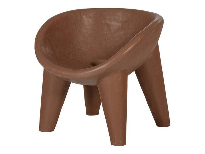 WOOOD Gartensessel Orio - verstärktes Faserpolymer Rotbraun, Einzigartiger Loungesessel