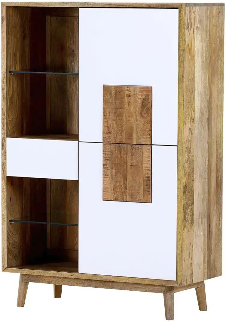 Höffner Highboard  Cabinet ¦ holzfarben ¦ Maße (cm): B: 90 H: 135 T: 40.0