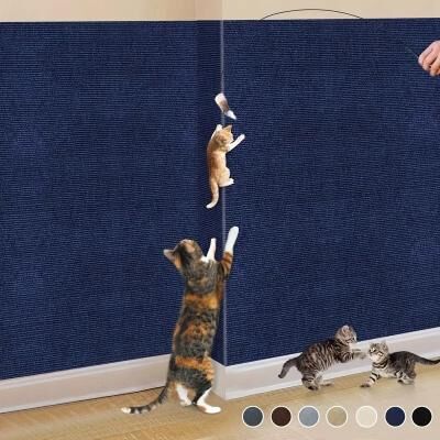 Uplifted Finds High Reliability Trimmable Self Adhesive Scratch Mat dark Blue 30 X 60 Cm