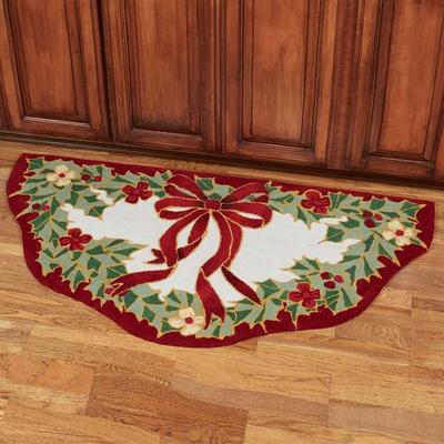 Touch of Class Happy Holly Slice Rug Red 60 x 30, 60 x 30, Red