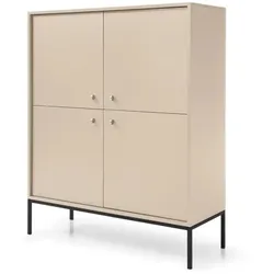 Highboard   ¦ beige ¦ Maße (cm): B: 103,5 H: 125,5