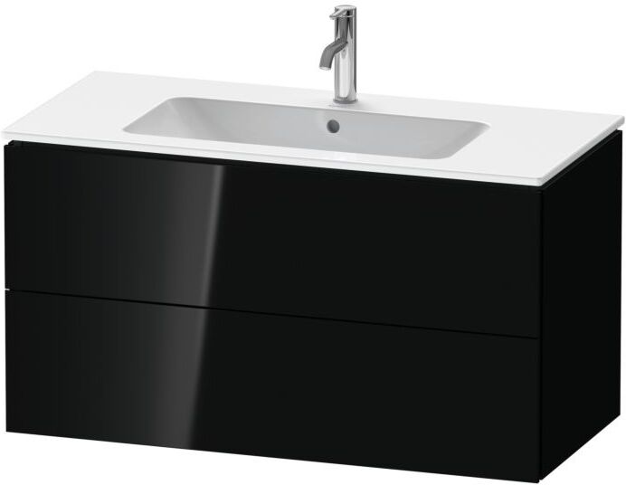 Duravit L-Cube Waschtischunterbau LC624204040 Schwarz Hochglanz, 102x55,5x48,1cm, 2 Auszüge