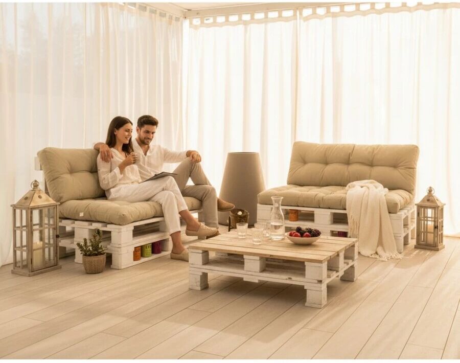 EuroGarden CUSCINO SEDUTA PALLET 80x120x10 CM BEIGE