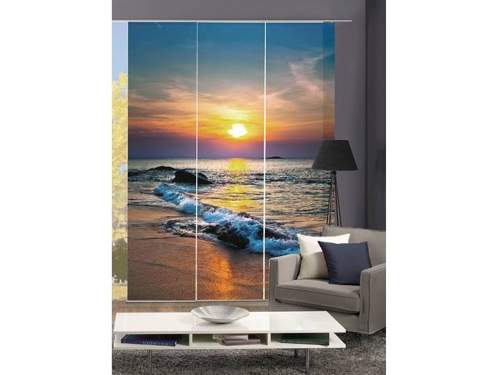 Schiebevorhang Strand 3er-Set 180 x 245cm Multicolor