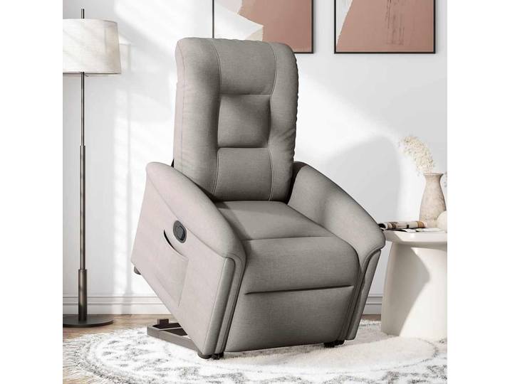vidaXL Fauteuil relax avec releveur Taupe Tissu
