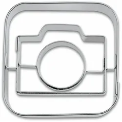 Städter Präge-Ausstecher App-Cutter Camera, Ausstechform, Plätzchenform, Keks, Plätzchen, Edelstahl, 6.5 cm, 199118