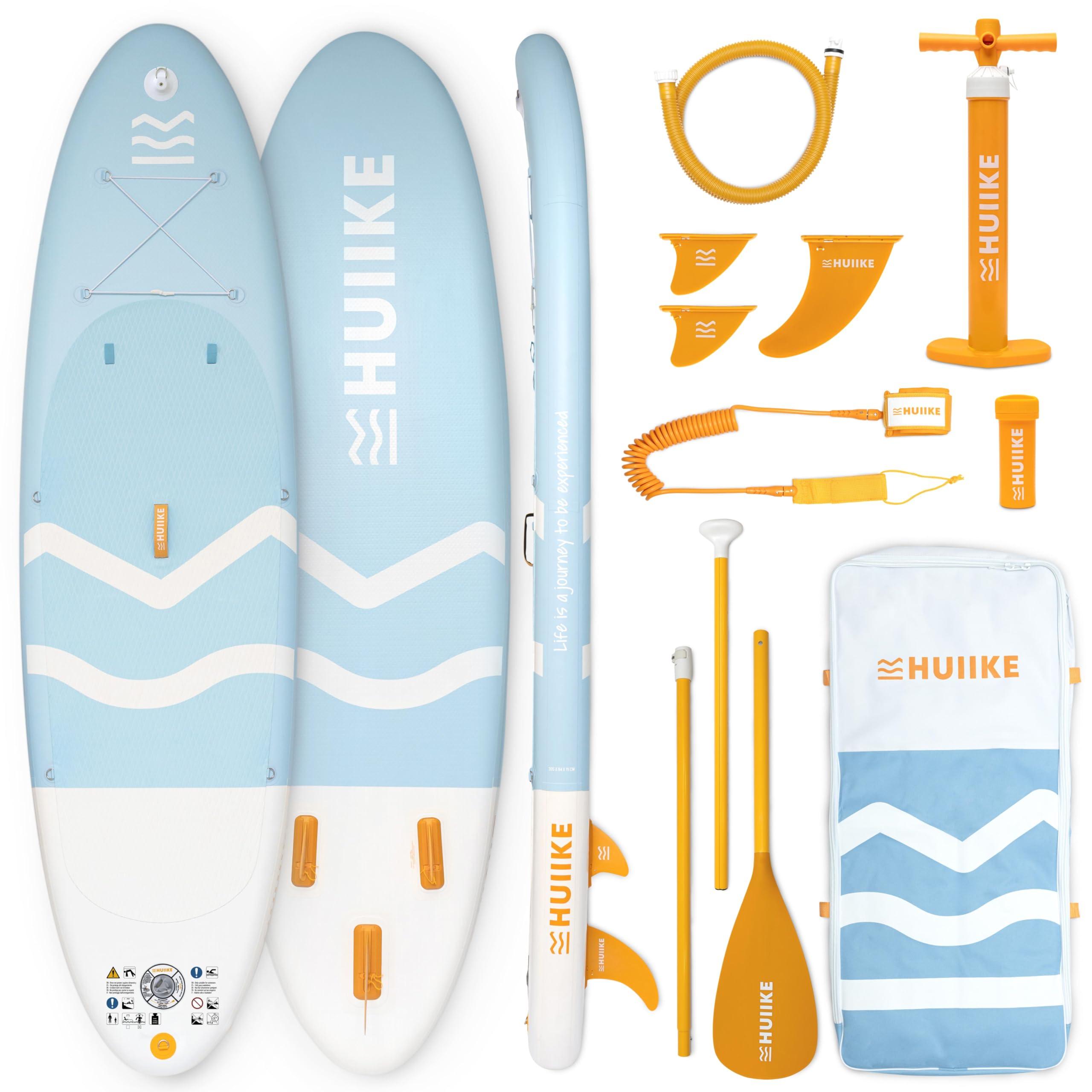 Aufblasbares SUP-Board, 10 Fuß lang, blau - 15 cm Dicke - Maximale Belastung: 130 kg