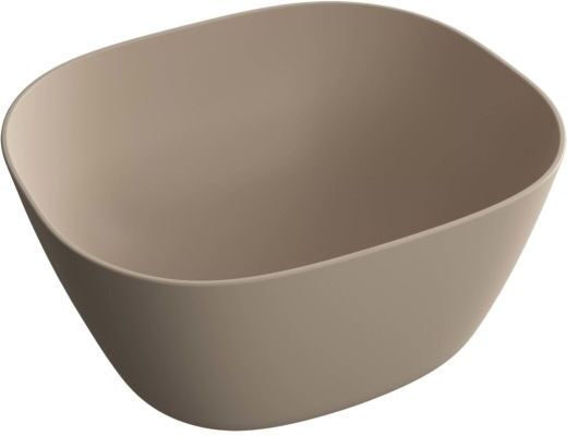 VitrA Plural Aufsatzschale 7811B474-0016 45 x 38 x 13,5 cm, Tonerde matt, hoch, rechteckig, ohne Überlauf/Hahnloch