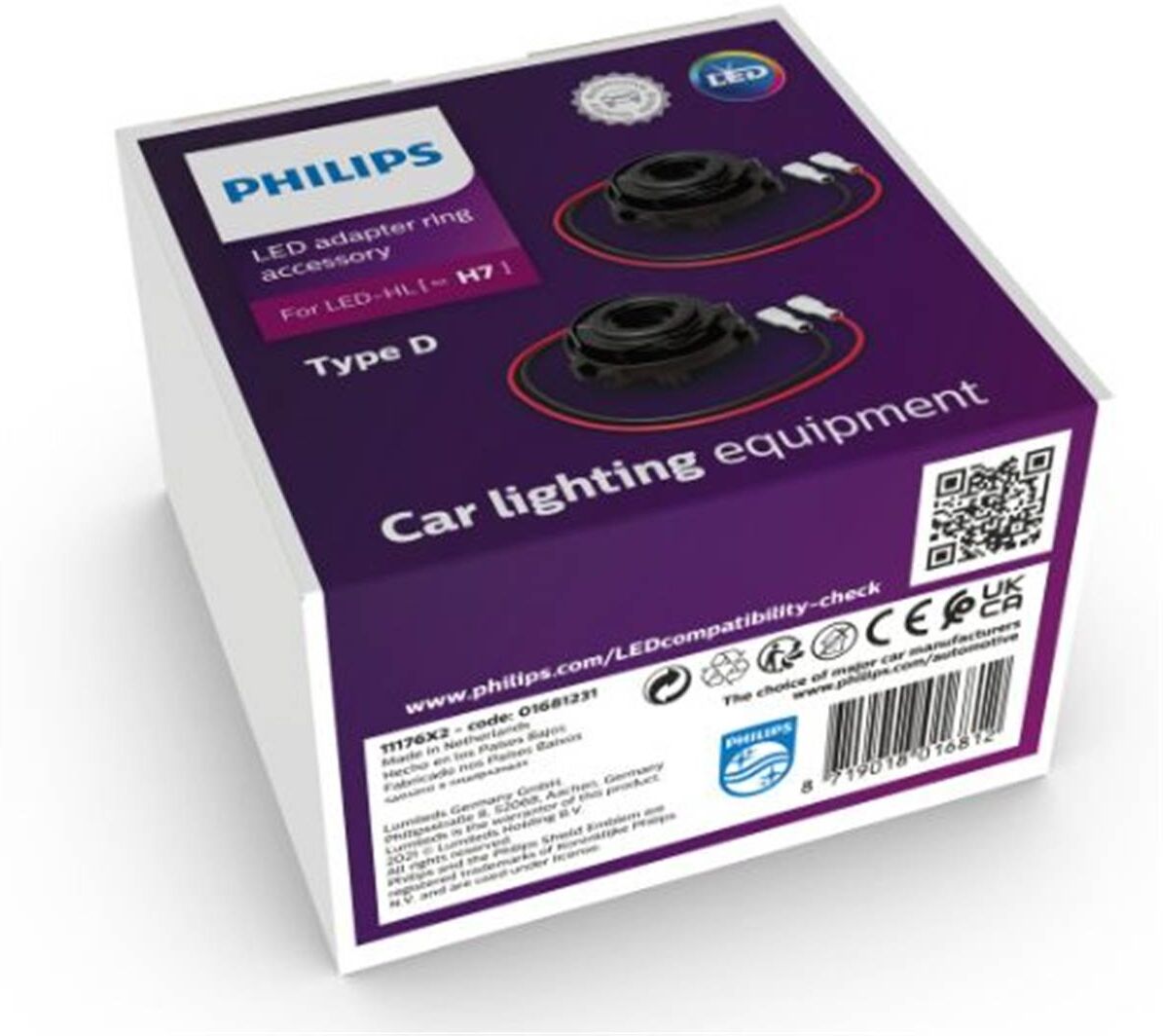 Anel adaptador tipo D da Philips (2pcs)