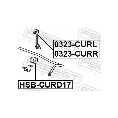 FEBEST Lagerung, Stabilisator HSB-CURD17 Hinterachse für HONDA