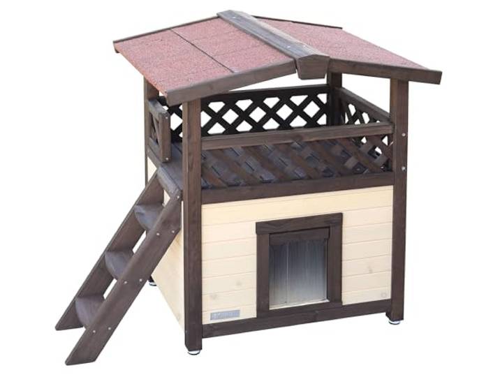 Kerbl Pet Kerbl 81529 Kattenhuis 4-Seasons Deluxe, zomer winter, warmte-geïsoleerd weerbestendig