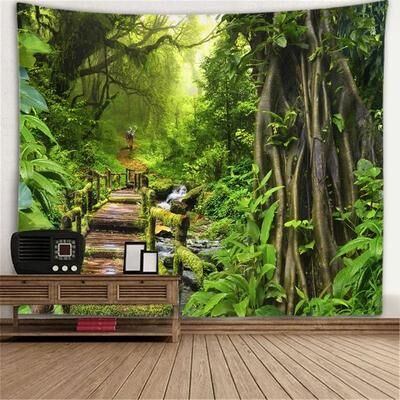 Uplifted Finds Scenic Aperture Mural   Tree Hole Perspective Window Tapestry   Executive Studio & Nature Sanctuary Decor 210 150 X 100 Cm