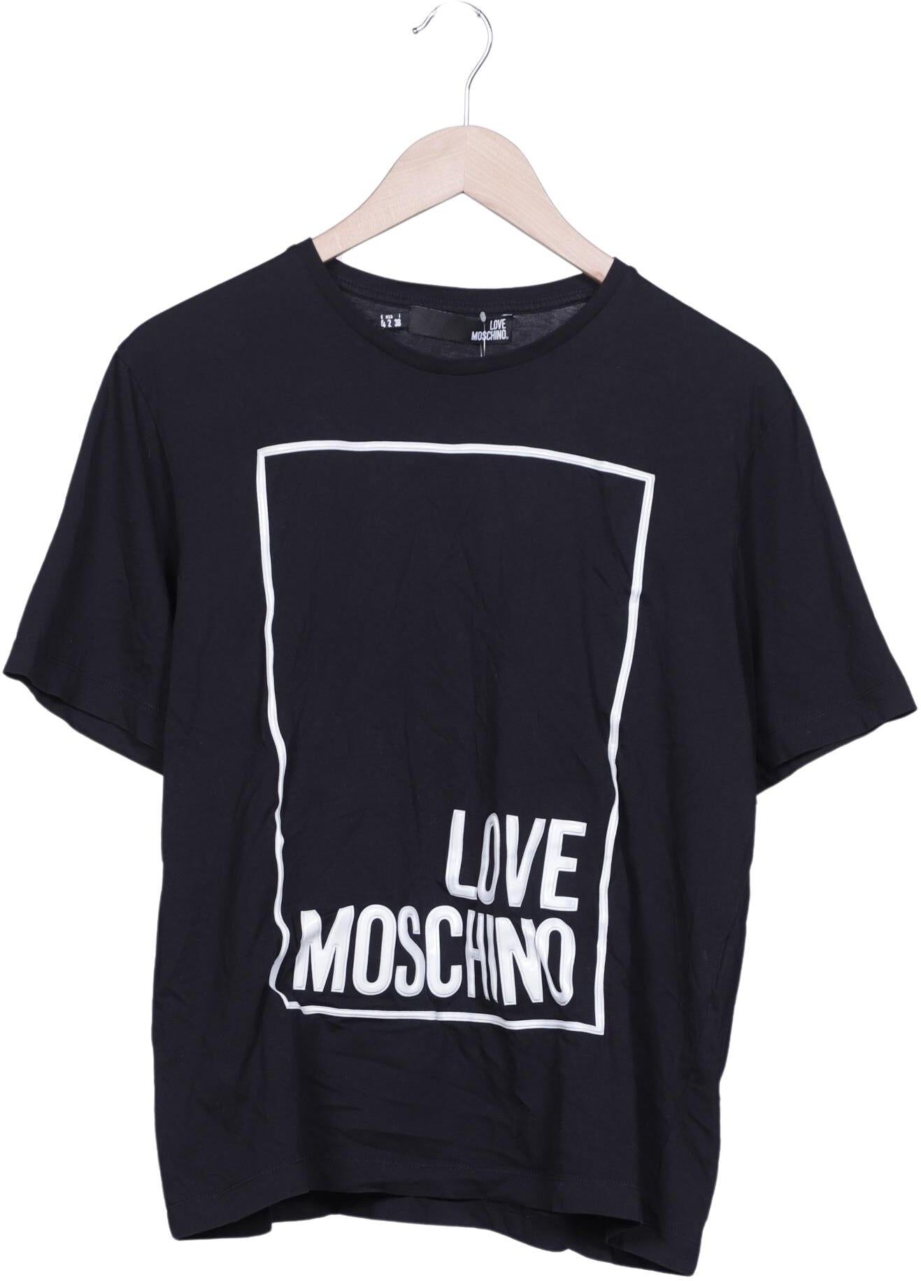 Love Moschino Damen T-Shirt, Schwarz, Gr. EU 34, Baumwolle - Second Hand
