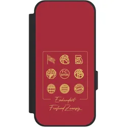 Nivocase Klapphülle für Google Pixel 10a Handyhülle aus Kunst Leder NIVOflip schwarz FC Bayern München (Google Pixel 10a), Smartphone Hülle, Schwarz