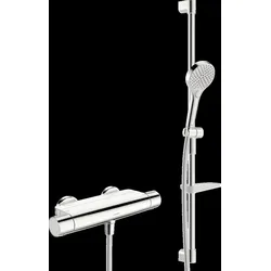 HANSA HANSAOPTIMA Duscharmatur, Thermostat, inklusive Brausestangengarnitur, chrom, 48130331