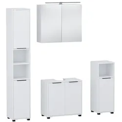 Vicco, Badmöbelset, Badmöbel-Set Alina, Weiss, 4 Teile