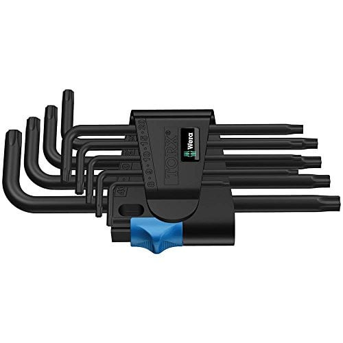 Wera 967 L/9 Torx HF hoeksleutelset met houderfunctie, BlackLaser, 9-delig, 050244001