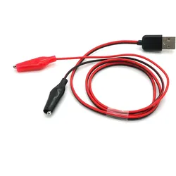 DC Adapterkabel USB A Stecker - 2x Krokodilklemme 60cm
