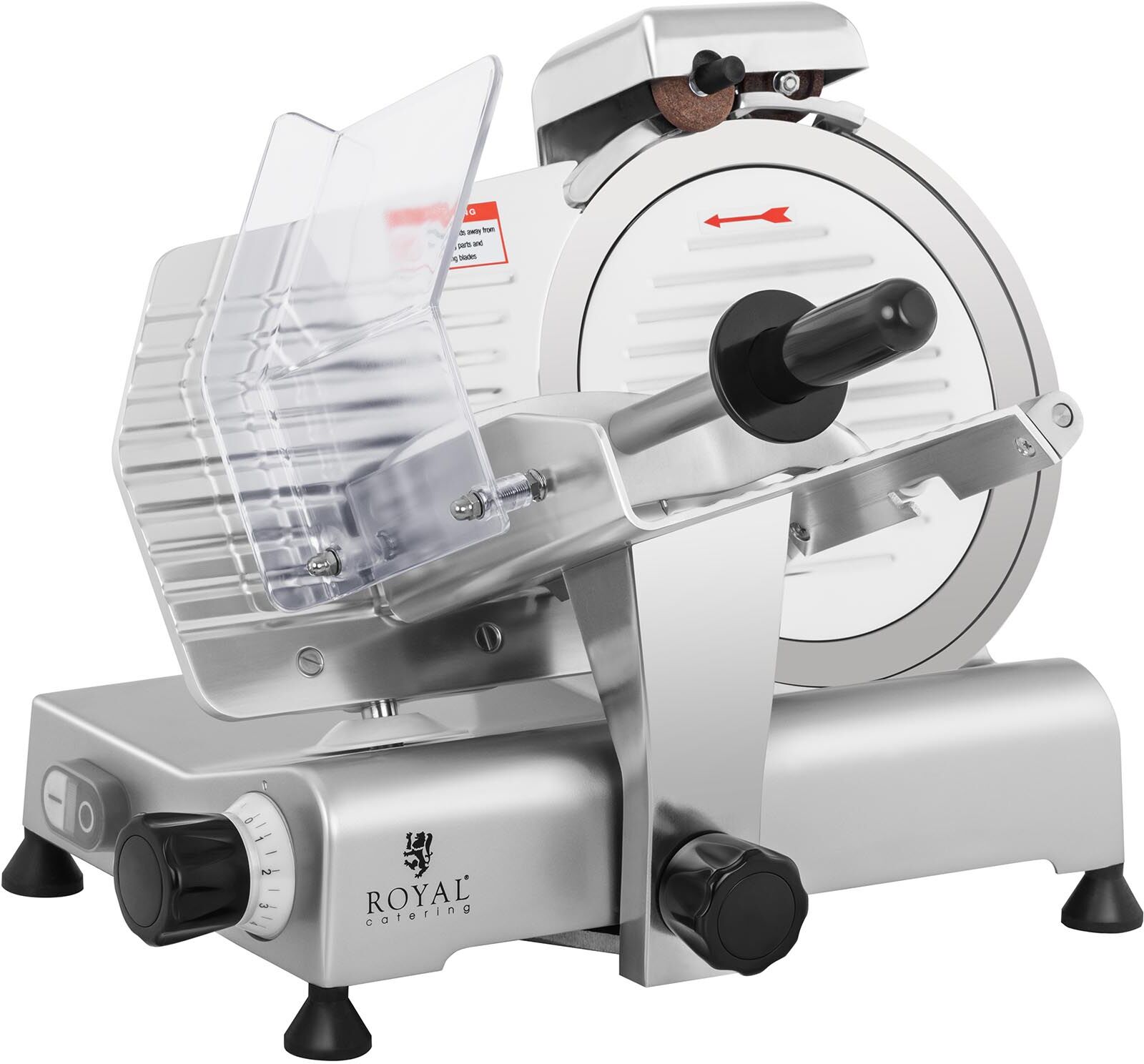 Royal Catering Aufschnittmaschine - Ø 250 mm - 0 - 8 mm - mit Messerschärfer RCAM-250E