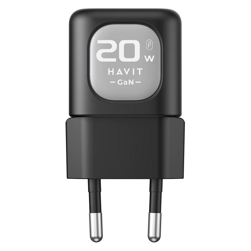 Other Havit - Wall Charger (UC220 EU) - USB, Type-C, GaN, 20W - Black / Gray (20 W) (UC220)