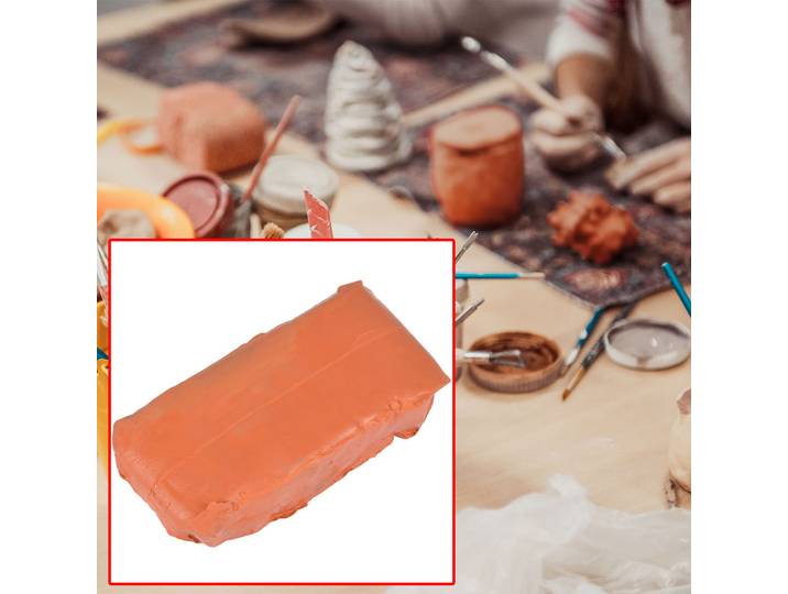Ton, Naturton, selbsthärtend, 500g, terrakotta