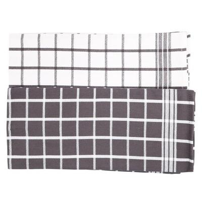 Exner 2er Set Geschirr / Küchentücher B 45 x L 70 cm graphit