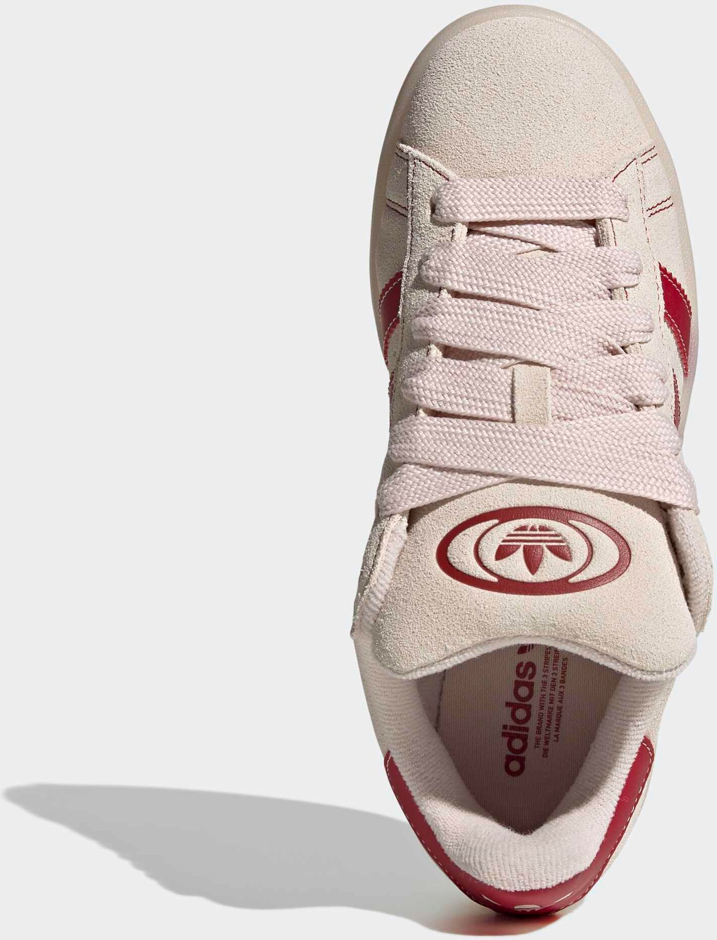Sneaker ADIDAS ORIGINALS "CAMPUS 00S", Damen, Gr. 42, wonder quartz, team victory rot, gold metallic, Leder, Schuhe Sneaker wonder quartz, team victory rot, gold metallic 42