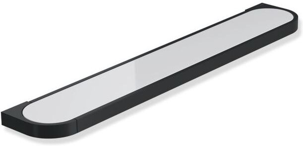 Hewi System 800 Ablage 800.03.10060CV 600mm, Platte Acrylglas, Halter und Becher schwarz tiefmatt