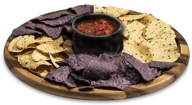 Kalmar Home Chip 'n Dip with Black Ceramic Bowl