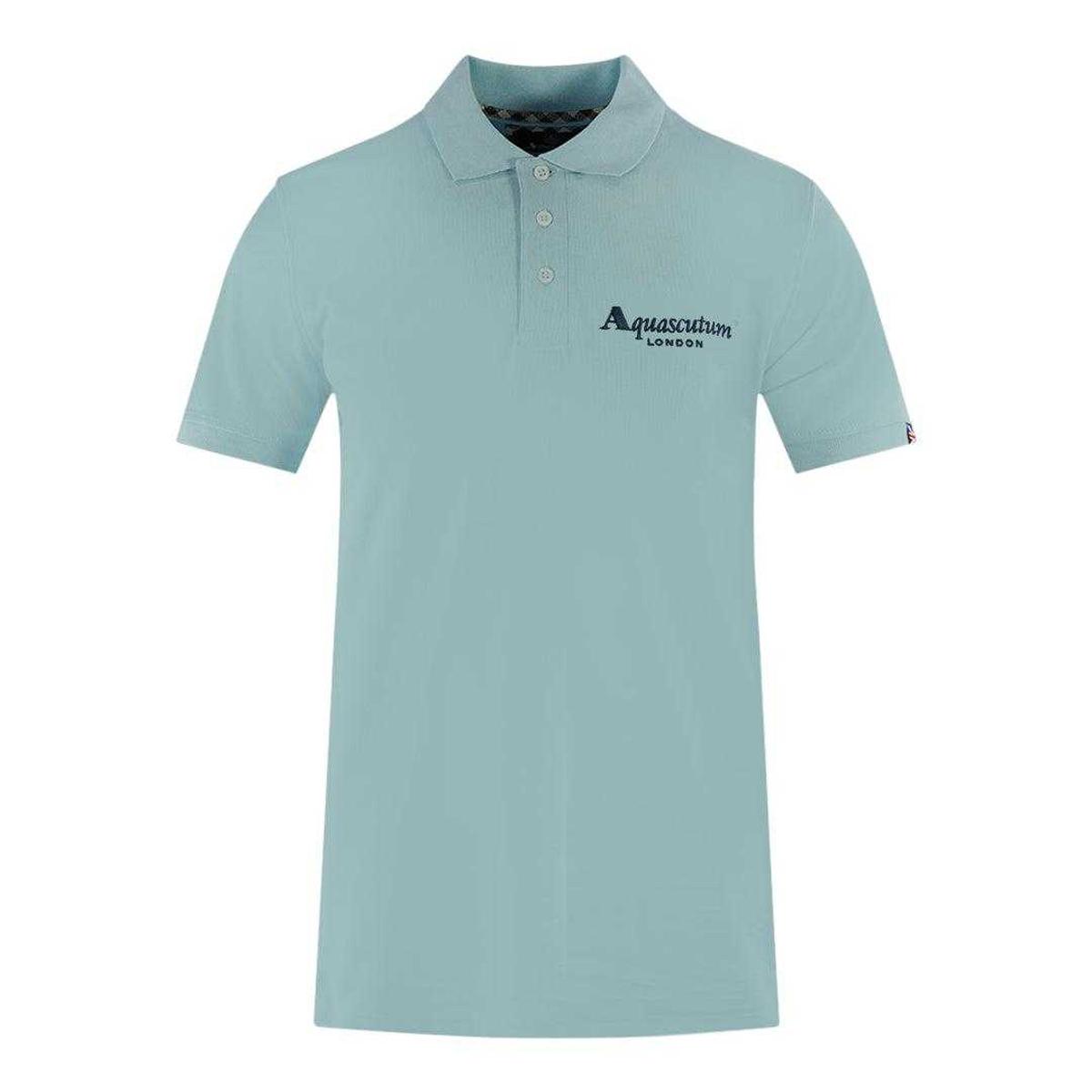 Aquascutum Volwassen unisex poloshirt London 1851 (Lichtblauw)