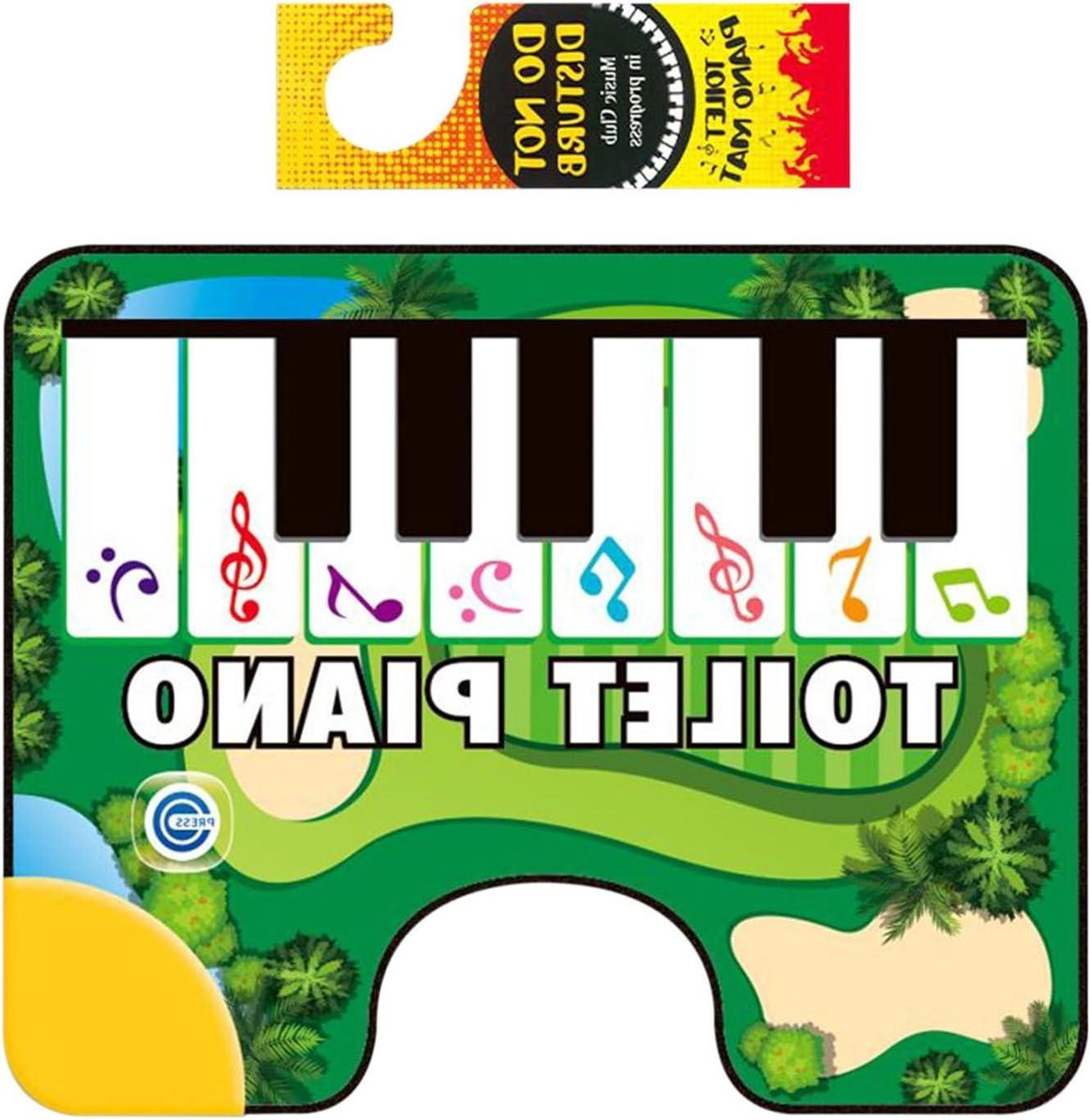 Potty Piano Muziekmat - Geel - 60 x 48 cm